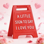 1pc 1pcs Mini "I Love You" Sign - 3D-Printed Plastic Desktop Decoration with English Lettering, Rect