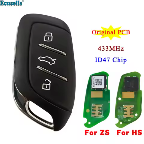 Ecusells Original PCB Car Remote Key Fob for MG4 MG5 MG6 MG HS EHS / ZS EV ZX GT Roewe RX3 RX8 ERX5 