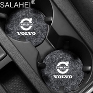 1/2PCS Car Interior Coaster Water Cup Holder Pads Non-Slip Mats For Volvo S60 S90 XC40 XC60 XC90 V40