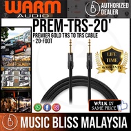 Warm Audio Prem-TRS-20' Premier Gold TRS to TRS Cable - 20-foot (Prem-TRS-20')