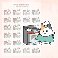 YUME Cute Functional Kiss Cut Bullet Journal Planner Sticker House Chores Series Cooking Master Chef