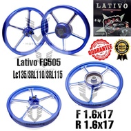 Lativo FG505 Matt Blue Sport Rim F:1.60X17 R:1.60X17 FG505 Rims Yamaha LC135/SRL115/SRL110/Lagenda11