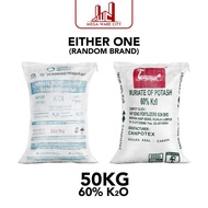 Muriate Of Potash 50kg 60% K2O NPK 0-0-60 Baja MOP Potassium Chloride Canpotex Manure Fertilizer Baj