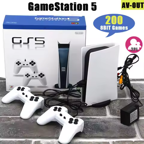 Dropshipping GS5 Game Console 8 Bit USB Wired Handheld Game Player 200 Classic Games Retro AV Output