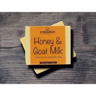 D'Nourish Handmade Honey &amp; Goat Milk Soap for Skin Brightening Anti-Aging Sabun Madu &amp; Susu Kambing