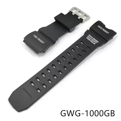 Strap for Casio G-SHOCK GWG-1000GB Black Silicone Watch Band Men Sport Waterproof Pin Buckle Watchba