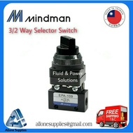 Mindman EPA-109 3/2 Way Selector Valve "Made in Taiwan" Port size: 1/8" , Mindman Mechanical Hand Va