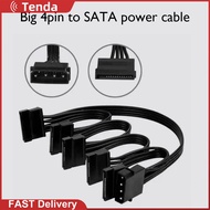 4 Pin Male to SATA 15 Pin Female Power Supply Cable 1 to 5 Cord Power Supply Adapter Cable