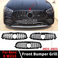 Front Bumper Grille Racing Grill Tuning For Mercedes Benz E class W213 2021 2022 E260 E300 E350 E400
