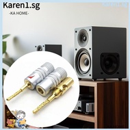 KA Musical Sound Banana Plug,  Gold Plated Nakamichi Banana Plug, Pin Screw Type for Speaker Wire Banana Connectors Plugs Jack Speaker Wire Cable Connectors