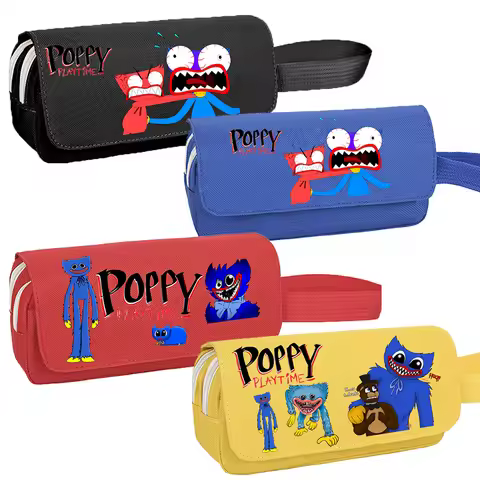 Game Poppy Playtime Pencilcase Huggy Wuggy Pencil Bag Anime Cartoon Boy Girl Pen Case Student Statio