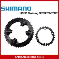 Shimano จานหน้า R9200 12S จานโซ่เดี่ยว34T 36T 40T 50T 52T 54T R9200ข้อเหวี่ยงจักรยานเสือหมอบดั้งเดิม