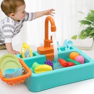youn Kitchen Toy Sink Toy Dishwasher Playing Toy With Running Water Dish Wash Toy