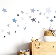 Little Deco DL409 Wall Sticker 60 Stars Children's Room Boys Stars I Blue Grey I Many Colours Wall S