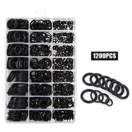 Oberni 1200 Buah Cincin Penyegel Berbentuk O Cincin Karet Hitam Set Kombinasi Cincin Karet Tahan Air