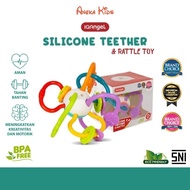 IQ ANGEL Silicone Teether & Rattle Baby Teether Toy/
