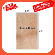[1 1/2ft x 4ft] Papan Plywood / Solid Plywood 9mm 12mm
