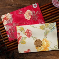Vintage Colorful Flowers Envelopes Exqusite Paper Envelopes for letters Stamp Seal Stickers DIY Love