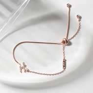 SWAN - Alphabet Bracelet สร้อยข้อมือเงินแท้ ฝังเพชร cubic zirconia