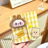 Yellow Blue Grid Single Grid Card Book Polaroid Photocard Storage Cute labubu Lamb Dumb Card Book