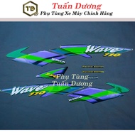 Bộ Tem Wave Thái 110cc Xanh Nhớt [ HÀNG CAO CẤP ] Decal Dán Xe Máy Gắn Cho Các Dòng Wave Nhỏ Wave Al