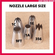 5pcs Large Size Nozzle Churros Nozzles 1A 1E 1C 356 9FT Flower Mouth Decorating Mouth Combination Ca