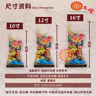 YMS 古彩正金木雕 乘龙太子 金身 神像 10寸 12寸 16寸 Cheng Long Tai Zi Statue