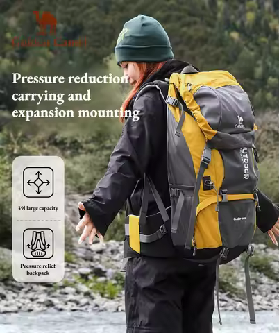 GoldenCamel Climbing Backpack Professional Outdoor 39+10L Large Capacity Travel Backpack Mountaineer