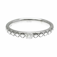 Gucci Diamantissima 戒指 白金 (18K) 時尚鑽石戒指 銀色