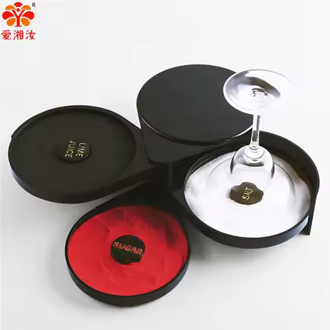 3 Tier Salt Rimmer Bartender Bar Tools To Glue Sugar Lemon Orange Juice The Rim Of A Mojito Cocktail