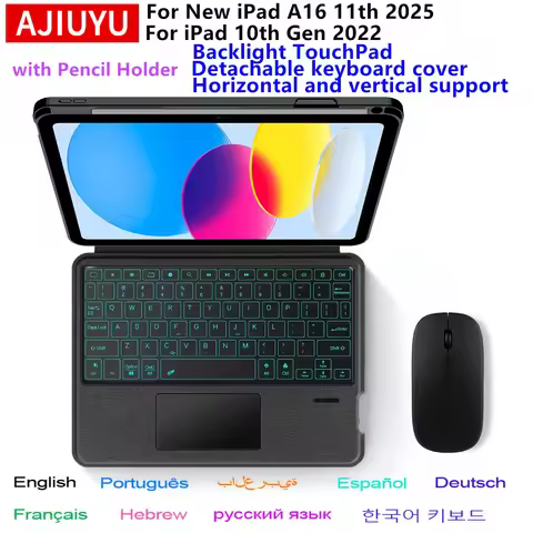 Magic Keyboard Case For iPad A16 11 inch 2025 iPad 11th Stand Cover for New iPad 11th 10th Generatio
