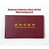 Banknote Collection Album 40 Slot (Black background)