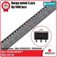 5x Transistor D882 SOT-89 30V 3A Bipolar Transistor BJT D882 D 882