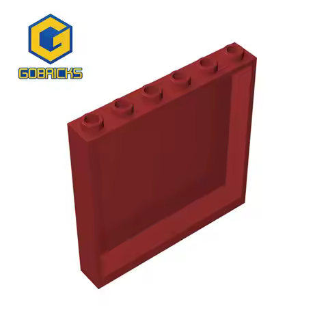 Gobricks 10PCS Bricks 1x6x5 Window Glass Houses Wall Element 59349 Compatible Building Blocks Panel