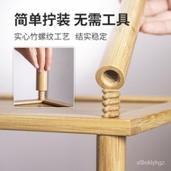 Bamboo Multi-Layer Shoe Rack round Leg Bamboo Thread Nail-Free Simple Household Storage Rack Rental Economical Shoe Cabi