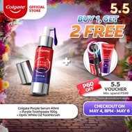 [BUY 1, FREE 2] Colgate Purple Serum 40ml + Purple Toothpaste 100g + Optic White O2 Toothbrush