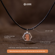 Dây Chuyền Nam Lu Thống Đá Tự Nhiên Mix Charm Bạc Lục Giác Liugems Wealth Flow Cá Tính Mạnh Mẽ Ý Ngh