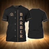 Overseas Warehouse Barber 3D Printed Men's T-Shirt 3D Short-Sleeved Fashion Men's Top 9.22A