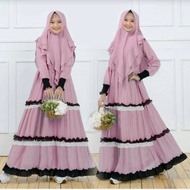 Busana Muslim Dress Anak Perempuan Renda
