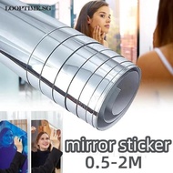 50*200cm Mirror Wall Sticker Full Body Mirrors Soft Pet Mirror Diy Wall Sticker Self Adhesive Mirror Living Room Bathroom Decoration