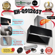 Elba Designer Cooker Hood EH-Q9126ST(BK) Gesture Motion Sensor 2000m3/HR + Elba Built In Hob EGH-K88