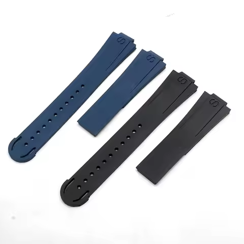 High Quality 12mm Black Blue Red Orange Yellow Soft Rubber Watch Band Fit for ORIS AQU 7730/Divers–W