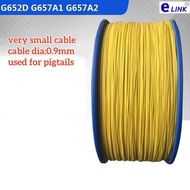 fiber optic cable 1000mtr 0.9mm tighted G652D G657A 9/125um SM yellow for fiber pigtails ftth Single