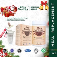 HeyGrains Cocoa Meal Replacement with Isolated Soy Protein Pea Protein Drinks (1 Btl 800G + 1 Box 10