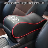 2024 New Toyota Leather Armrest Box Heightening Pad Memory Foam Relief Fatigue Car Decoration Accessories for Veloz Raize Vios Avanza Innova Fortuner Corolla Rush Alphard Agya