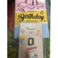 kad happy birthday micro gold emas 0.1 gram emas 999.9