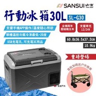 【快速出貨】【SANSUI山水】行動冰箱30L SL-G30 贈推車 APP控溫 LG壓縮機 單槽 -20~20度