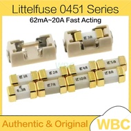 2-5PCS 1808/2410 125V Littelfuse 0451 SMD Fast Blow Fuse 0.25A 0.5A 1A 2A 3A 4A 5A 7A 8A 10A 12A 15A