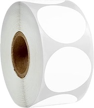 True-Ally 50 mm Chromo Round Circle Dot Barcode Label - 2 inch / 50mm Diameter - 1000/Roll - Self Ad