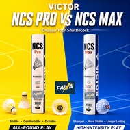 VICTOR NCS Pro / NCS Max Synthetic Shuttlecock 12pcs | New CarbonSonic Series | Feather-Like Feel | 